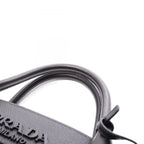 Prada Handbag Saffiano Cuir C Monochrome 2-Way Black Leather — view 6