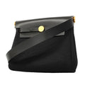 Hermes Shoulder Bag Herbag Zip Mini Toile Officier Black Gold