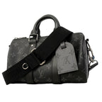 Louis Vuitton Handbag Monogram Eclipse Keepall Bandouliere 25 Black Gray 2-Way