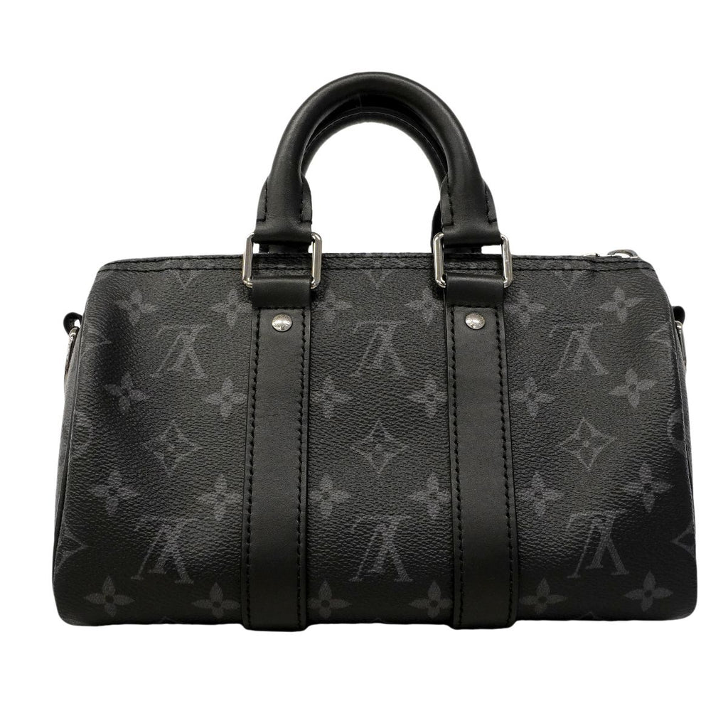 Louis Vuitton Handbag Monogram Eclipse Keepall Bandouliere 25 Black Gray 2-Way — view 9