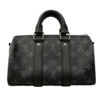 Louis Vuitton Handbag Monogram Eclipse Keepall Bandouliere 25 Black Gray 2-Way — view 9