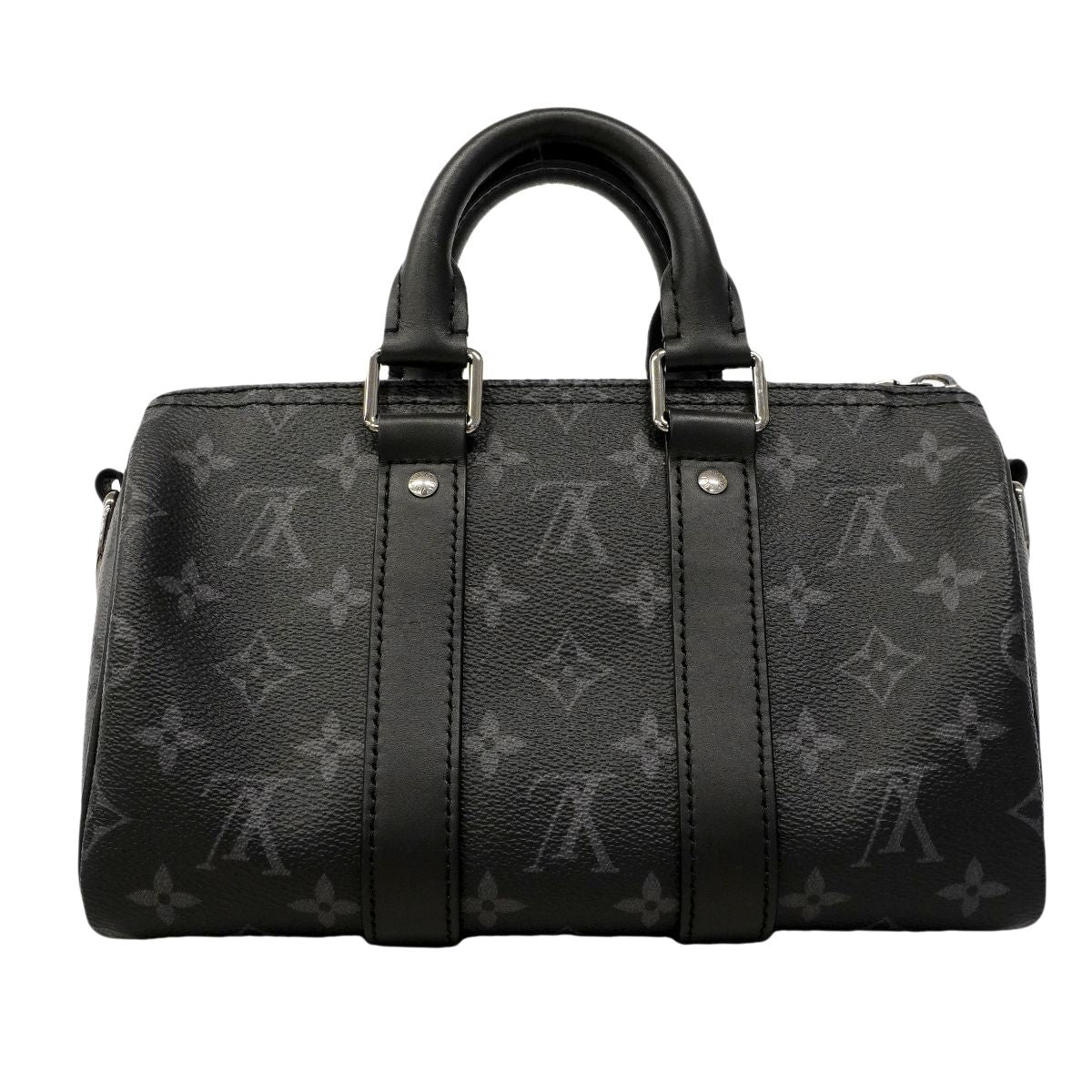 Louis Vuitton Handbag Monogram Eclipse Keepall Bandouliere 25 Black Gray 2-Way — view 9