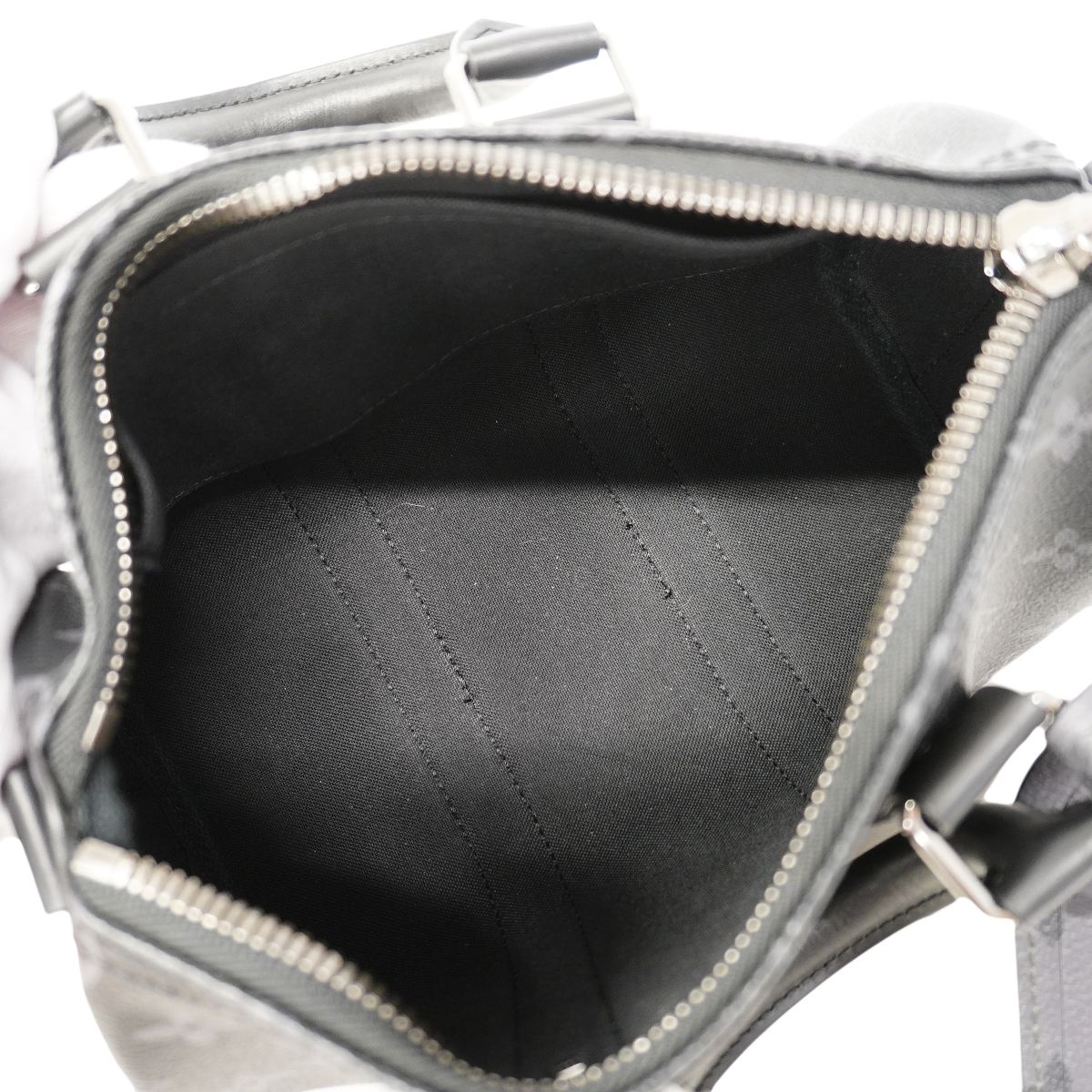 Louis Vuitton Handbag Monogram Eclipse Keepall Bandouliere 25 Black Gray 2-Way — view 4