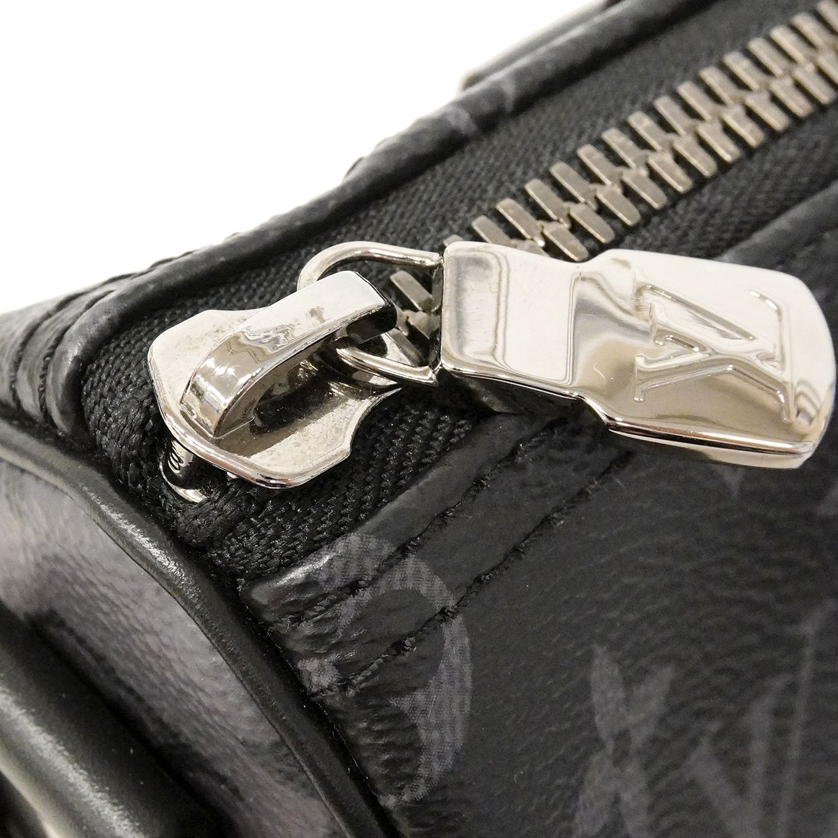 Louis Vuitton Handbag Monogram Eclipse Keepall Bandouliere 25 Black Gray 2-Way — view 7
