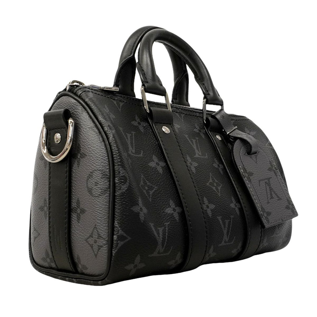 Louis Vuitton Handbag Monogram Eclipse Keepall Bandouliere 25 Black Gray 2-Way — view 2