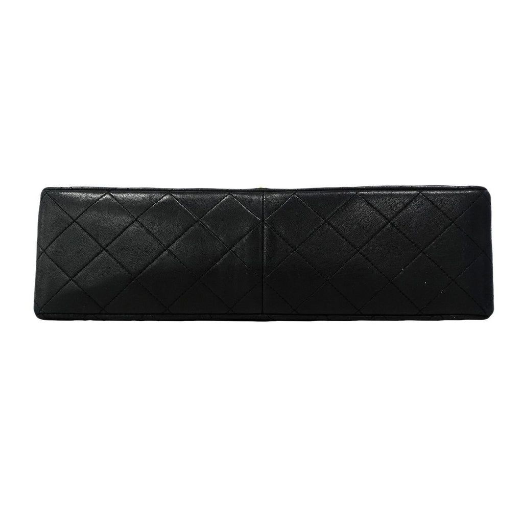 Chanel Shoulder Bag Quilted Lambskin Black Gold — view 3