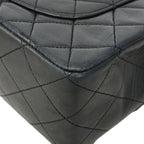 Chanel Shoulder Bag Quilted Lambskin Black Gold — view 6