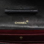 Chanel Shoulder Bag Quilted Lambskin Black Gold — view 5