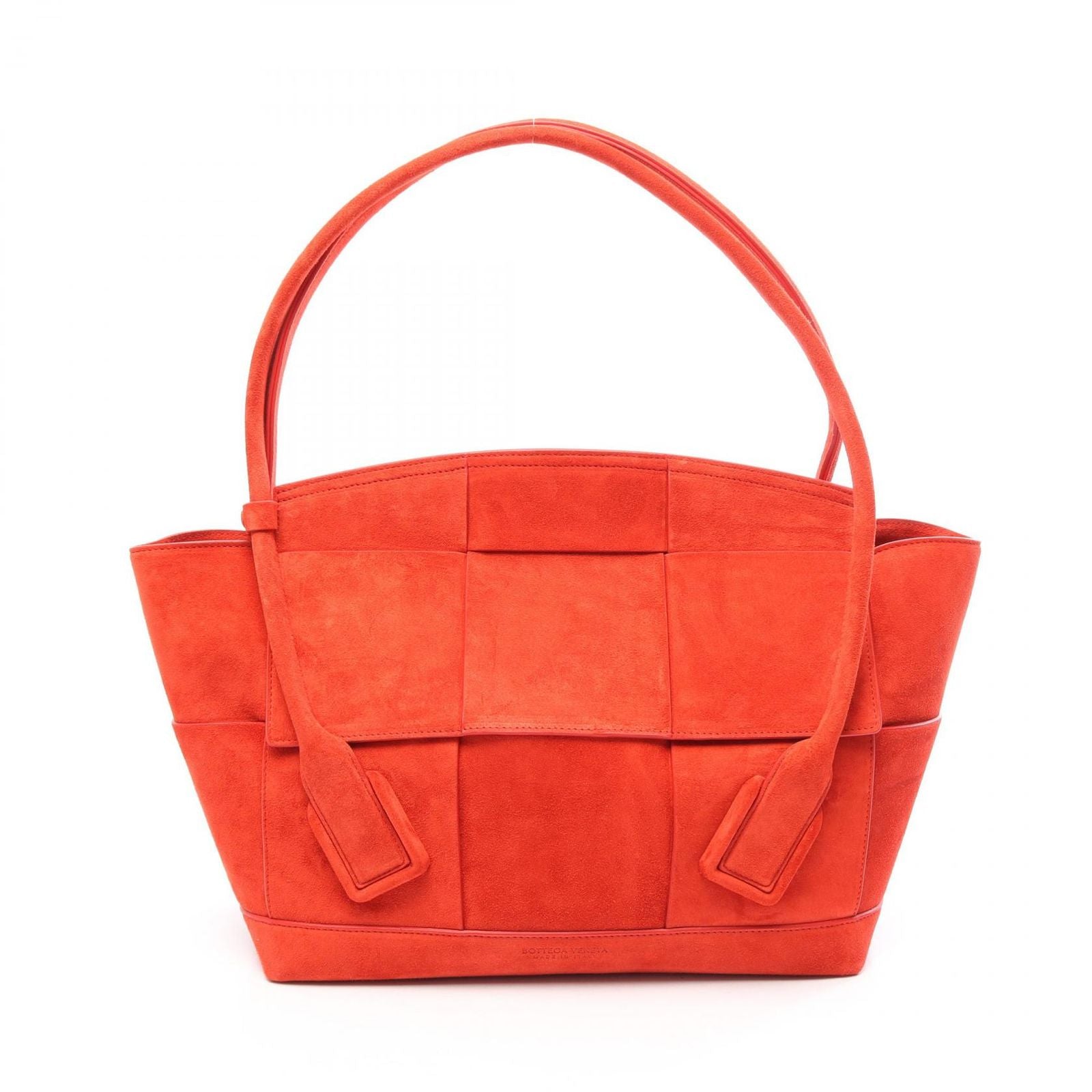 Bottega Veneta Tote Arco Maxi Intrecciato Red Suede