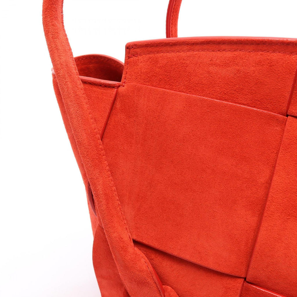 Bottega Veneta Tote Arco Maxi Intrecciato Red Suede — view 6