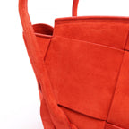 Bottega Veneta Tote Arco Maxi Intrecciato Red Suede — view 6