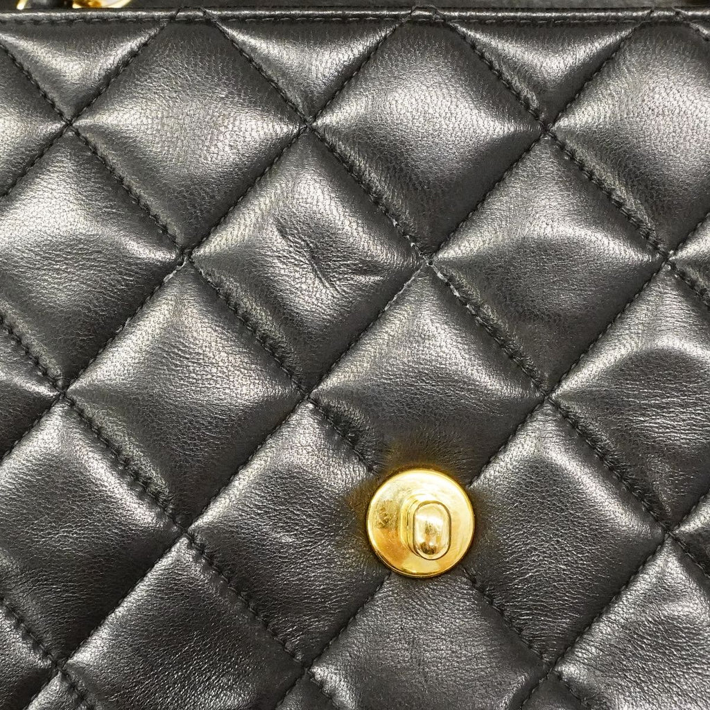 Chanel Shoulder Bag Diana Lambskin Black Gold — view 9