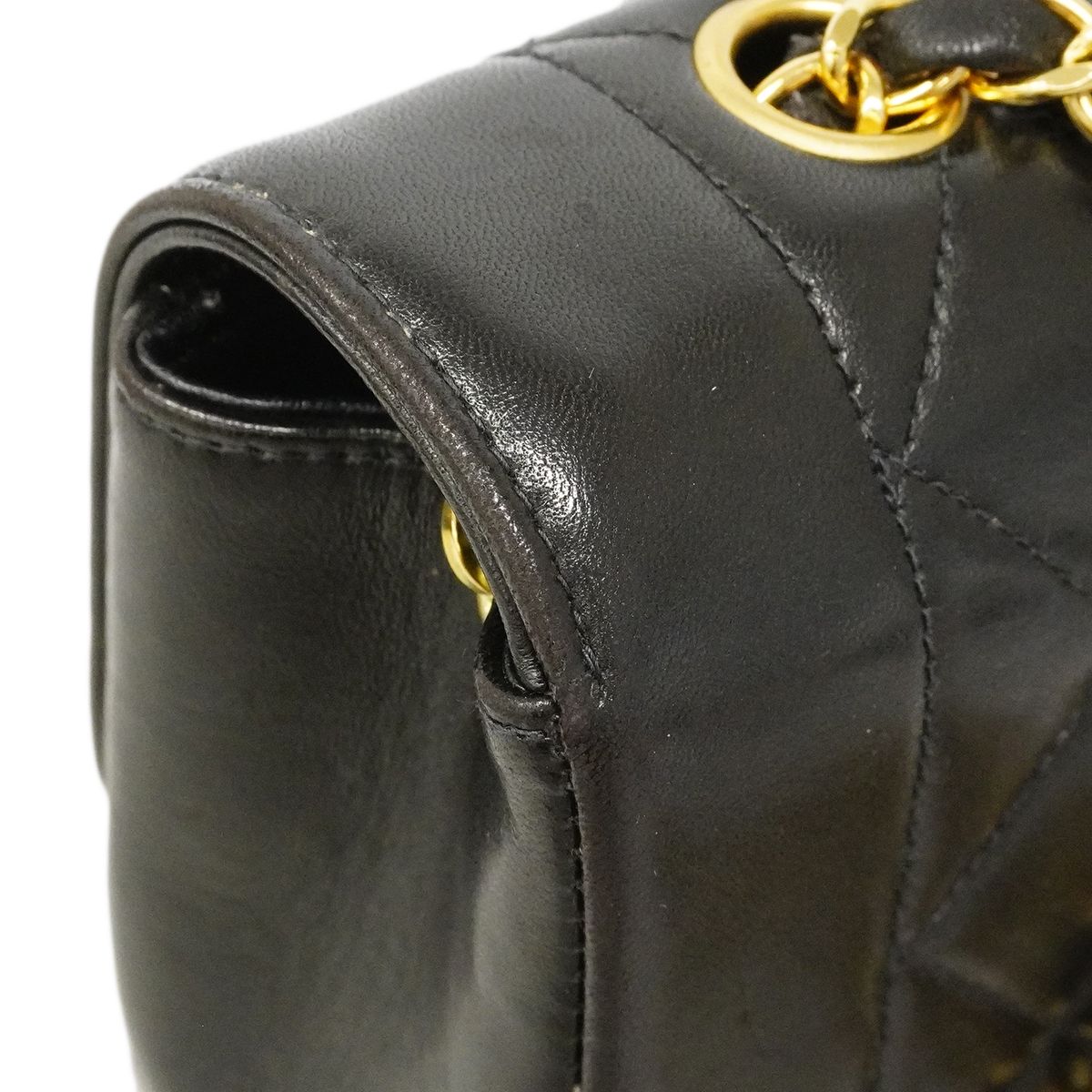 Chanel Shoulder Bag Diana Lambskin Black Gold — view 7