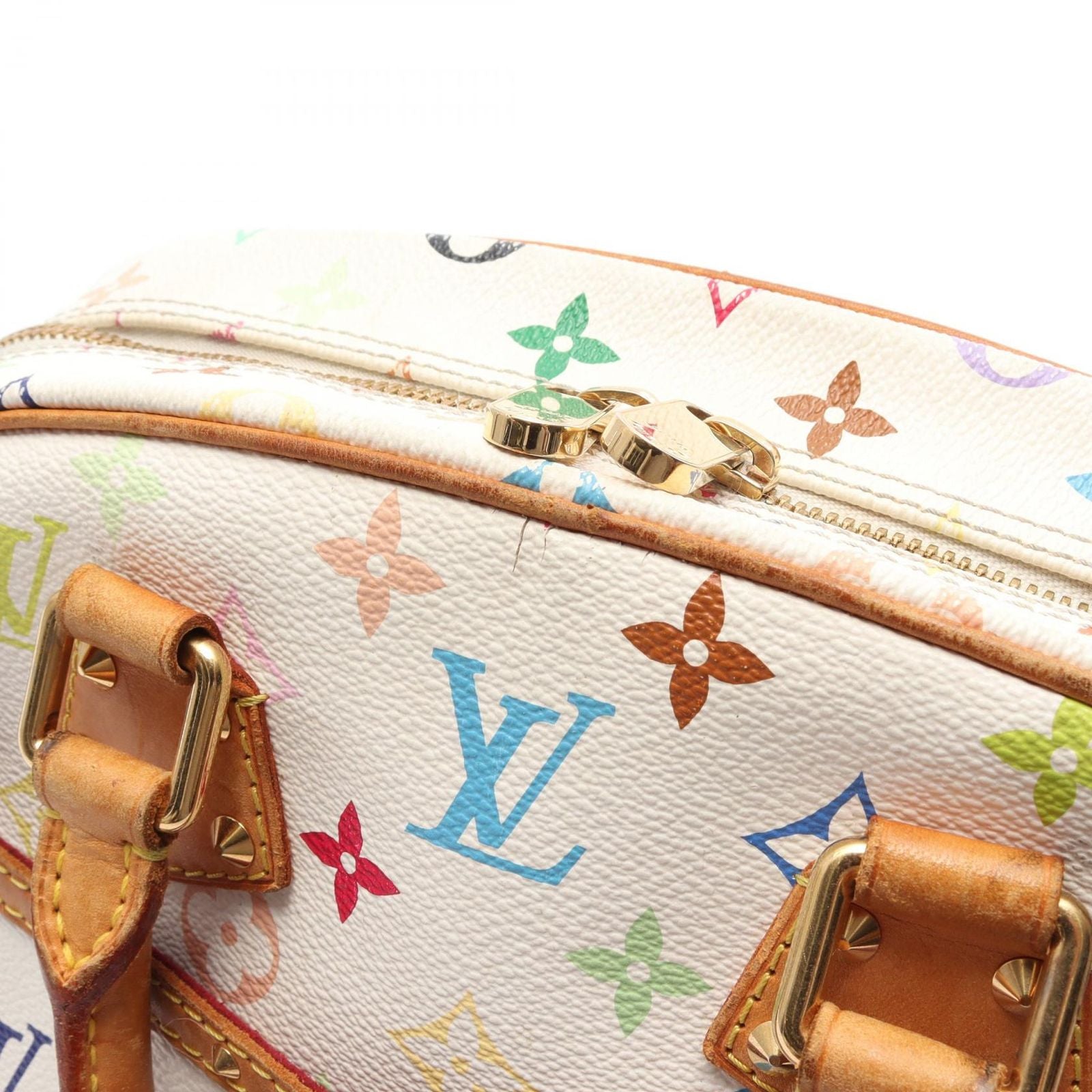 Louis Vuitton Handbag Trouville Blanc Canvas Leather — view 8