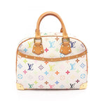 Louis Vuitton Handbag Trouville Blanc Canvas Leather
