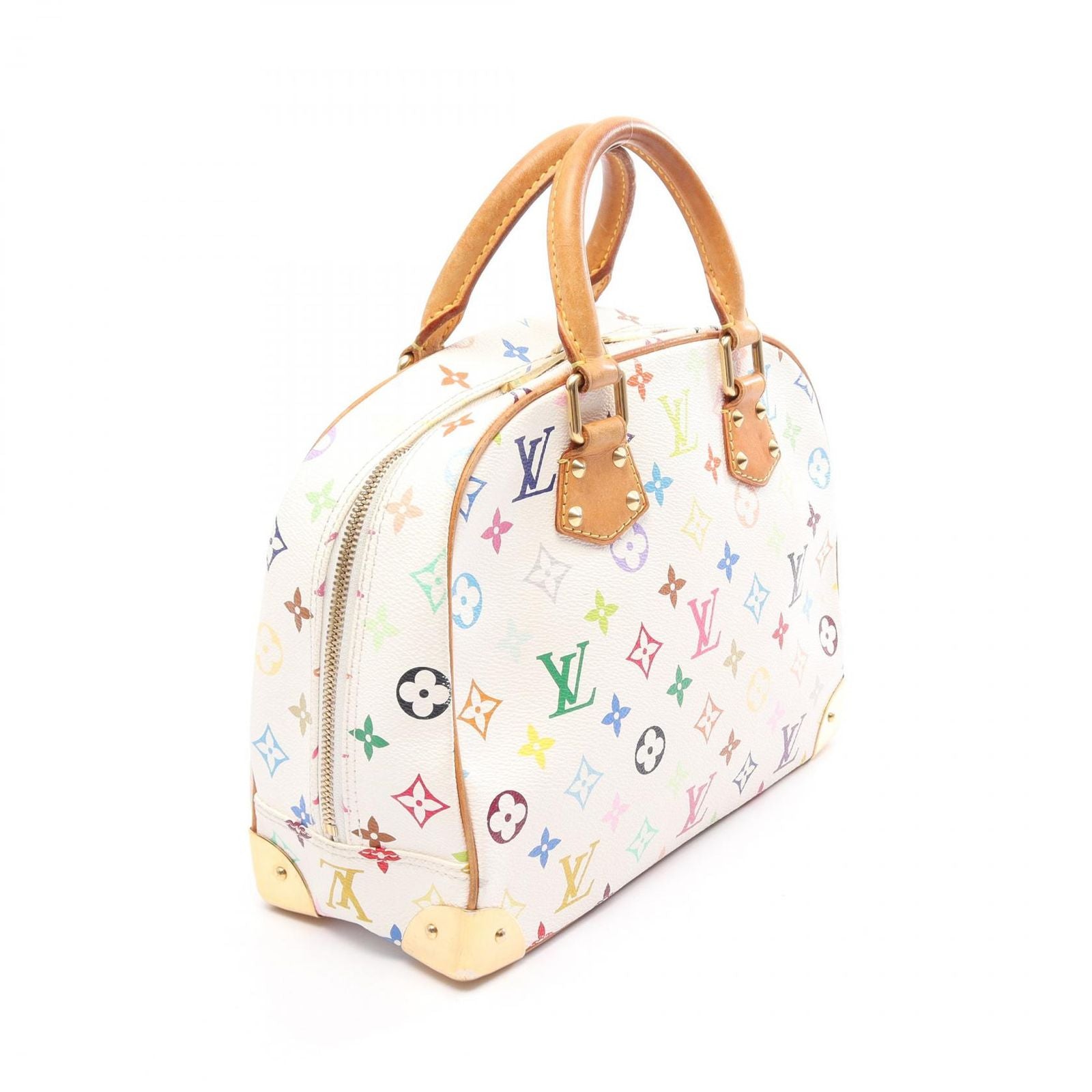 Louis Vuitton Handbag Trouville Blanc Canvas Leather — view 2
