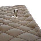 Chanel Shoulder Bag Quilted Caviar Leather Brown Silver — view 8
