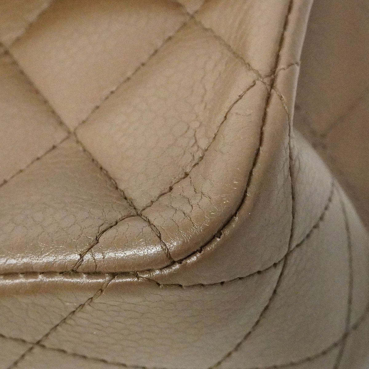 Chanel Shoulder Bag Quilted Caviar Leather Brown Silver — view 6