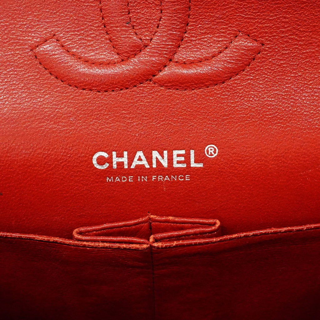 Chanel Shoulder Bag Quilted Lambskin Red Silver — view 5