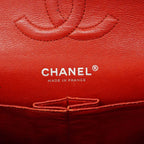 Chanel Shoulder Bag Quilted Lambskin Red Silver — view 5