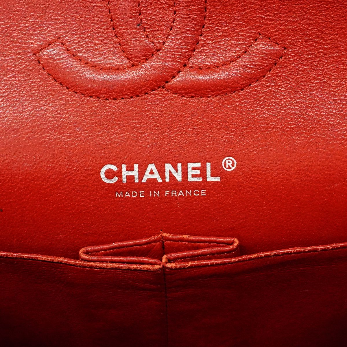 Chanel Shoulder Bag Quilted Lambskin Red Silver — view 5