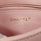 Chanel Shoulder Bag Mini Quilted Lambskin Pink Gold — view 5