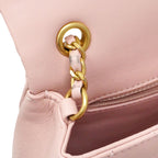 Chanel Shoulder Bag Mini Quilted Lambskin Pink Gold — view 8