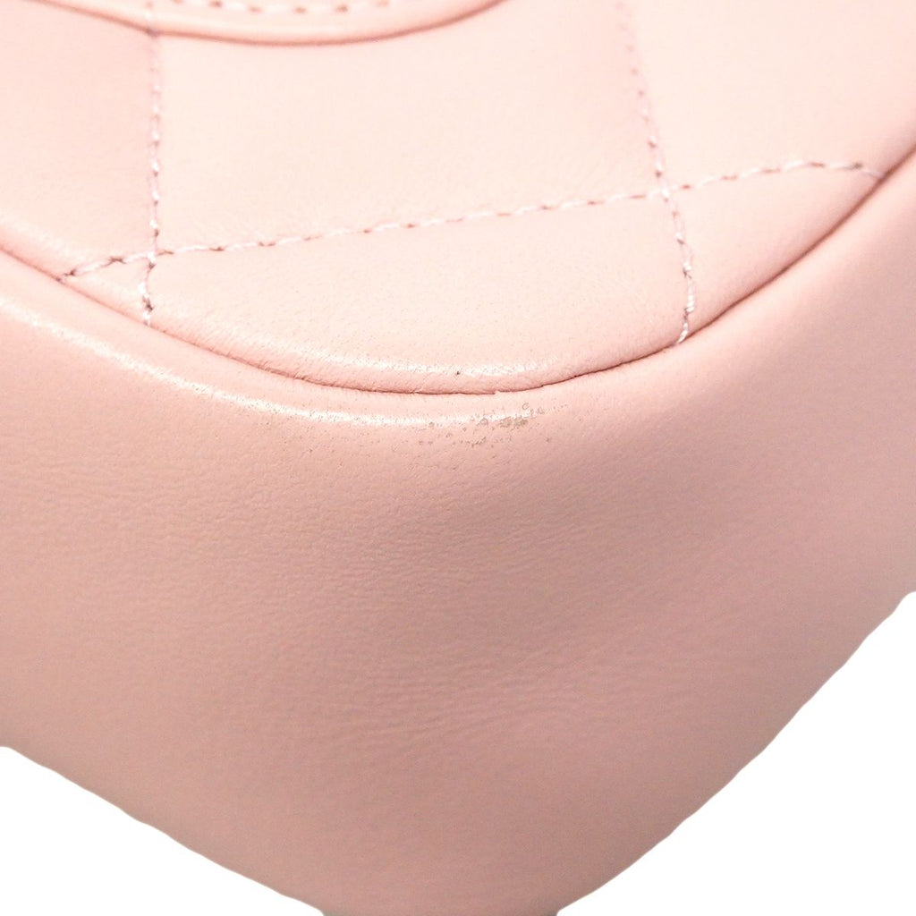 Chanel Shoulder Bag Mini Quilted Lambskin Pink Gold — view 6
