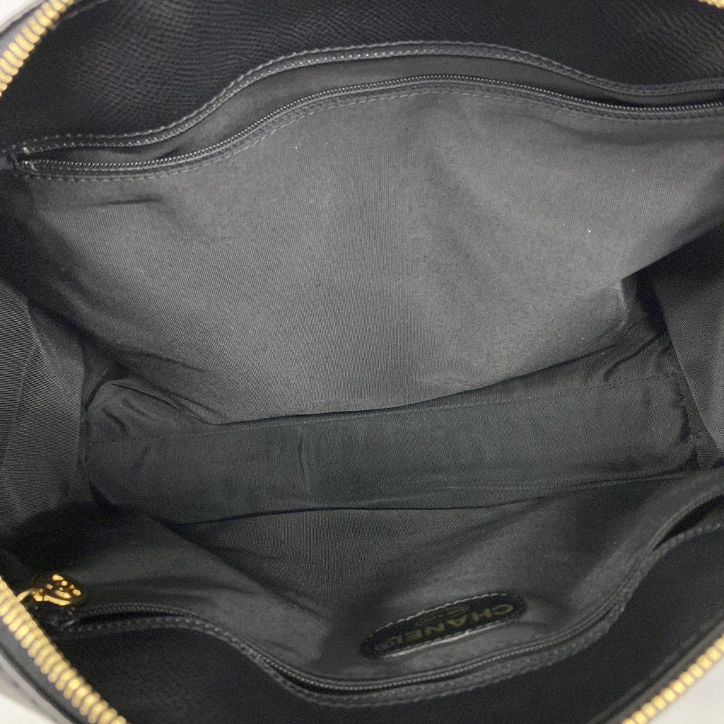 Chanel Tote Leather Black Gold — view 4