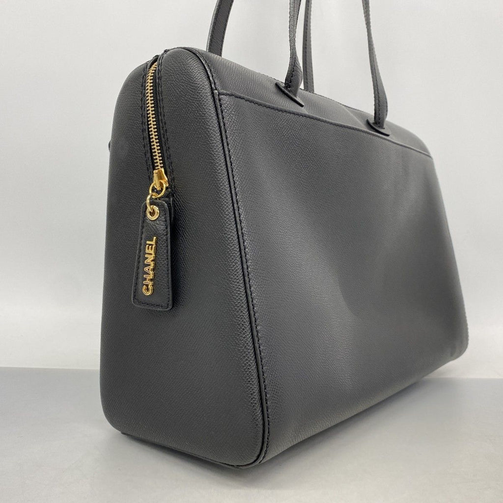 Chanel Tote Leather Black Gold — view 2