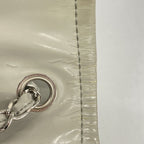 Chanel Shoulder Bag Quilted Patent Leather Gray Silver — view 9