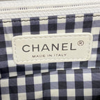Chanel Shoulder Bag Quilted Patent Leather Gray Silver — view 5