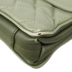 Chanel Shoulder Bag Quilted Lambskin Green Gold — view 7