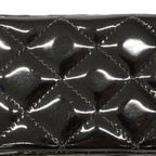 Chanel Shoulder Bag Mini Quilted Patent Leather Black Silver — view 8