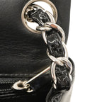Chanel Shoulder Bag Mini Quilted Patent Leather Black Silver — view 6