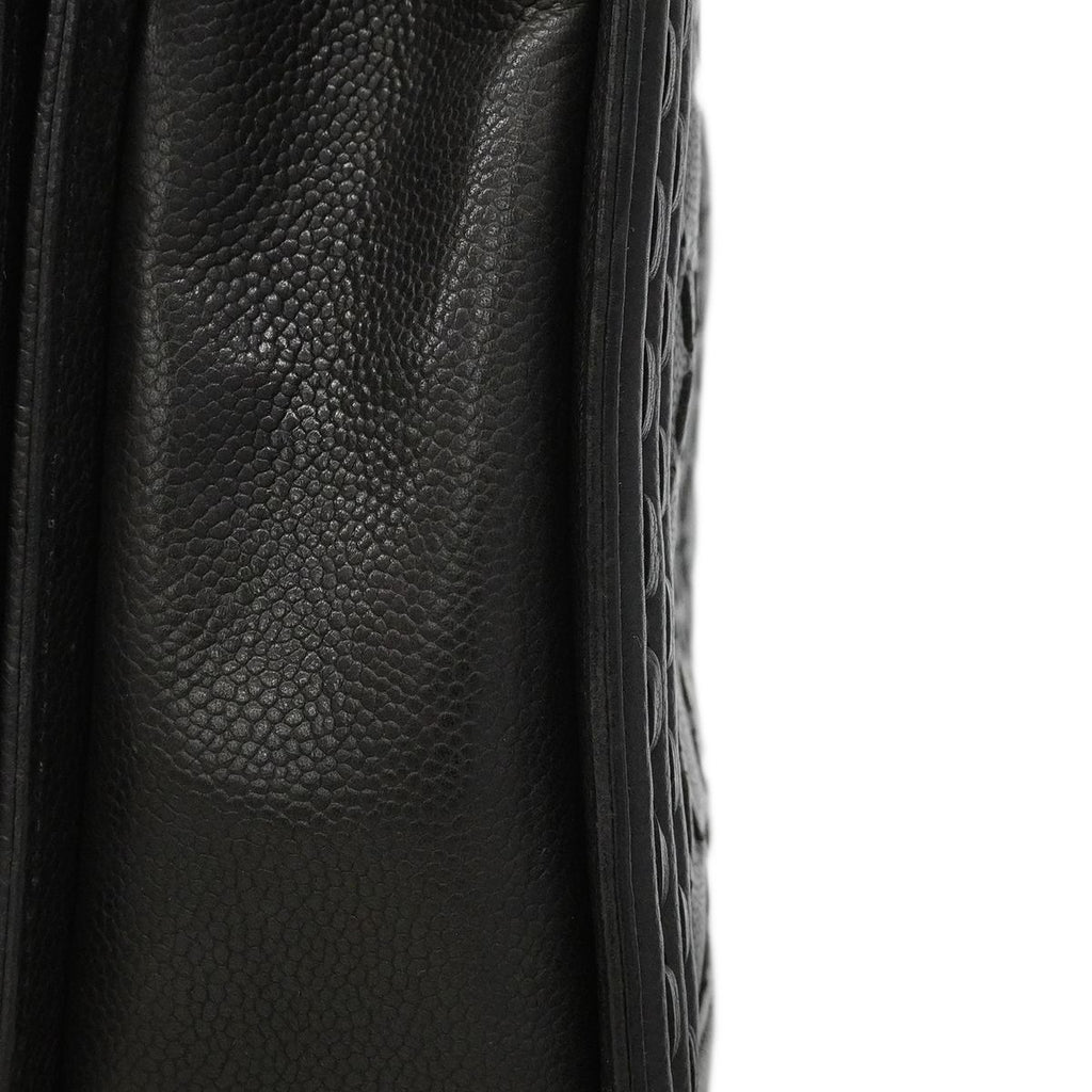 Chanel Shoulder Bag Boy Caviar Leather Black Silver — view 7