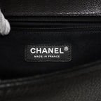 Chanel Shoulder Bag Boy Caviar Leather Black Silver — view 5