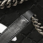 Chanel Shoulder Bag Boy Caviar Leather Black Silver — view 8