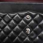 Chanel Shoulder Bag Deca Quilted Lambskin Black Silver — view 9