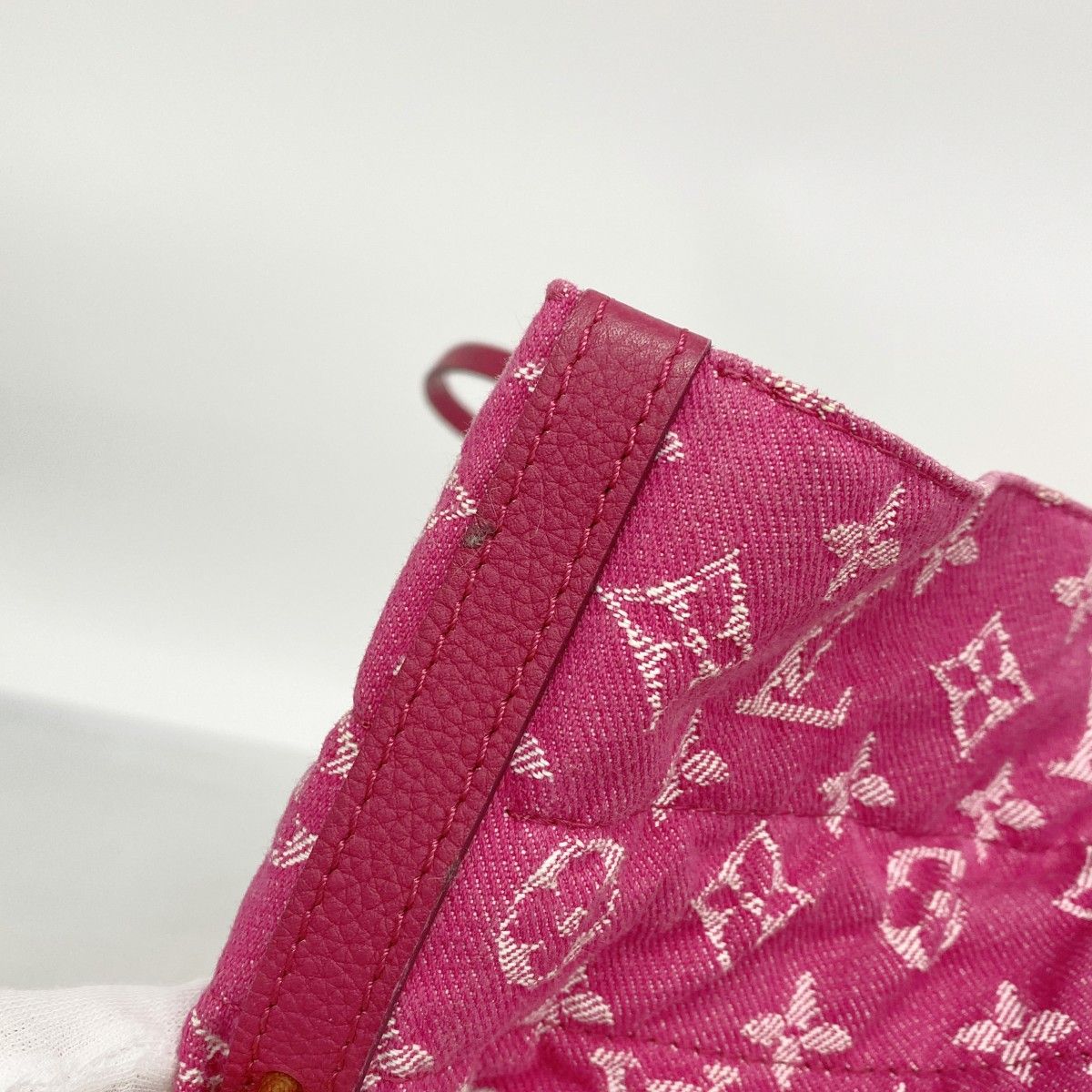 Louis Vuitton Handbag Monogram Denim Noefle MM Rose Indien 2-Way — view 9