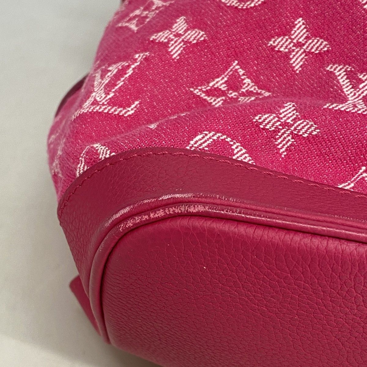 Louis Vuitton Handbag Monogram Denim Noefle MM Rose Indien 2-Way — view 8