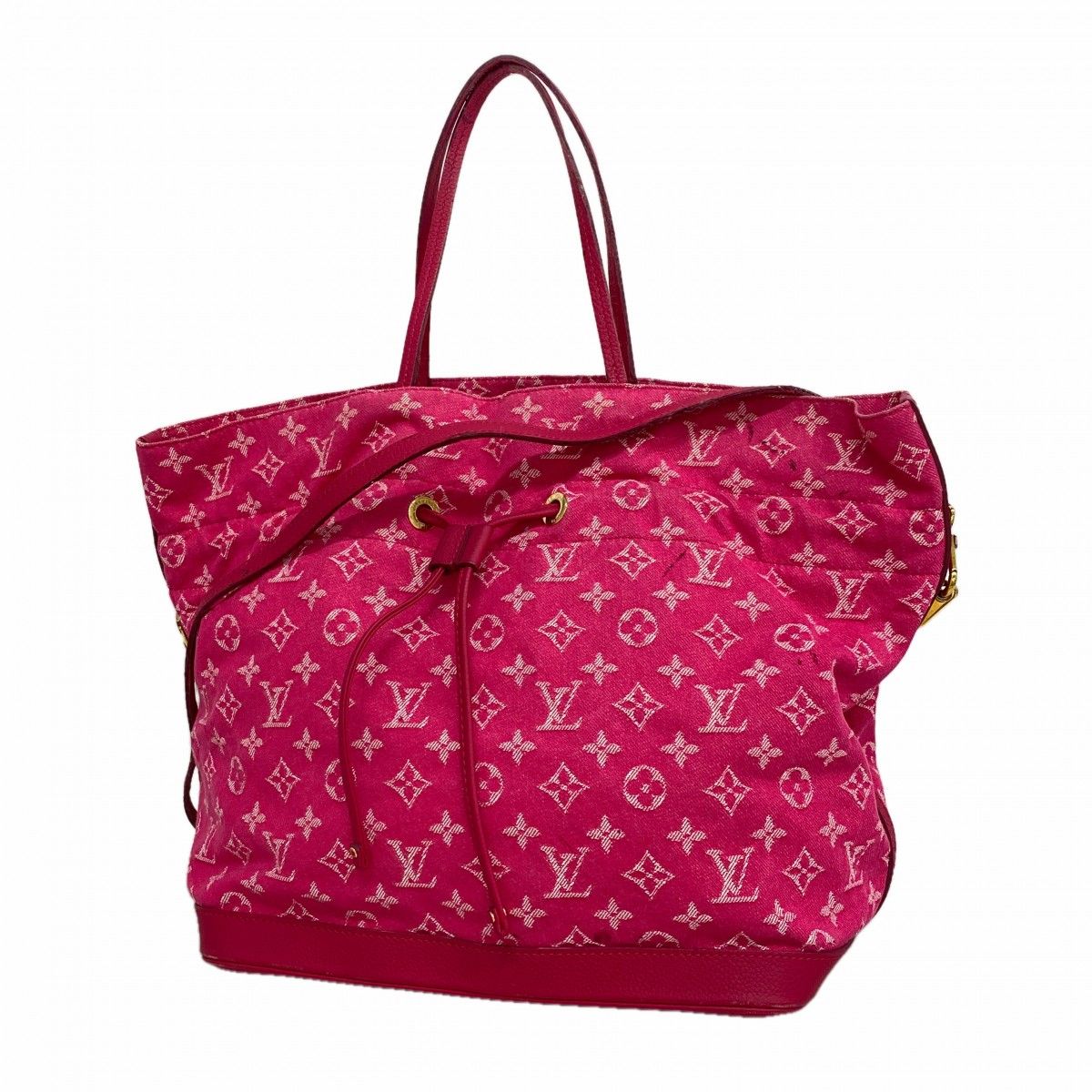 Louis Vuitton Handbag Monogram Denim Noefle MM Rose Indien 2-Way