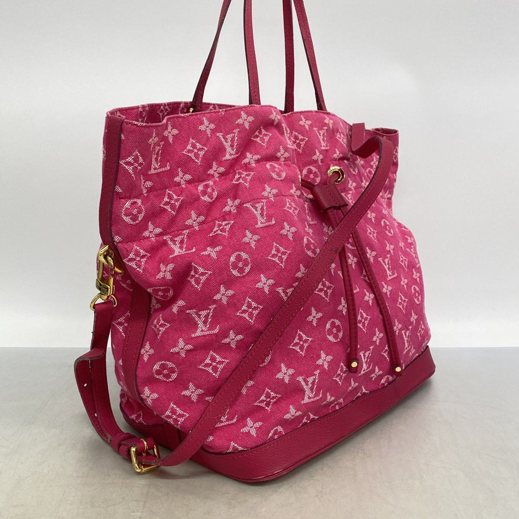 Louis Vuitton Handbag Monogram Denim Noefle MM Rose Indien 2-Way — view 2