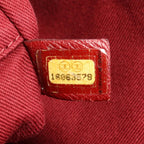 Chanel Tote Deauville Red Canvas Leather Chain MM — view 5