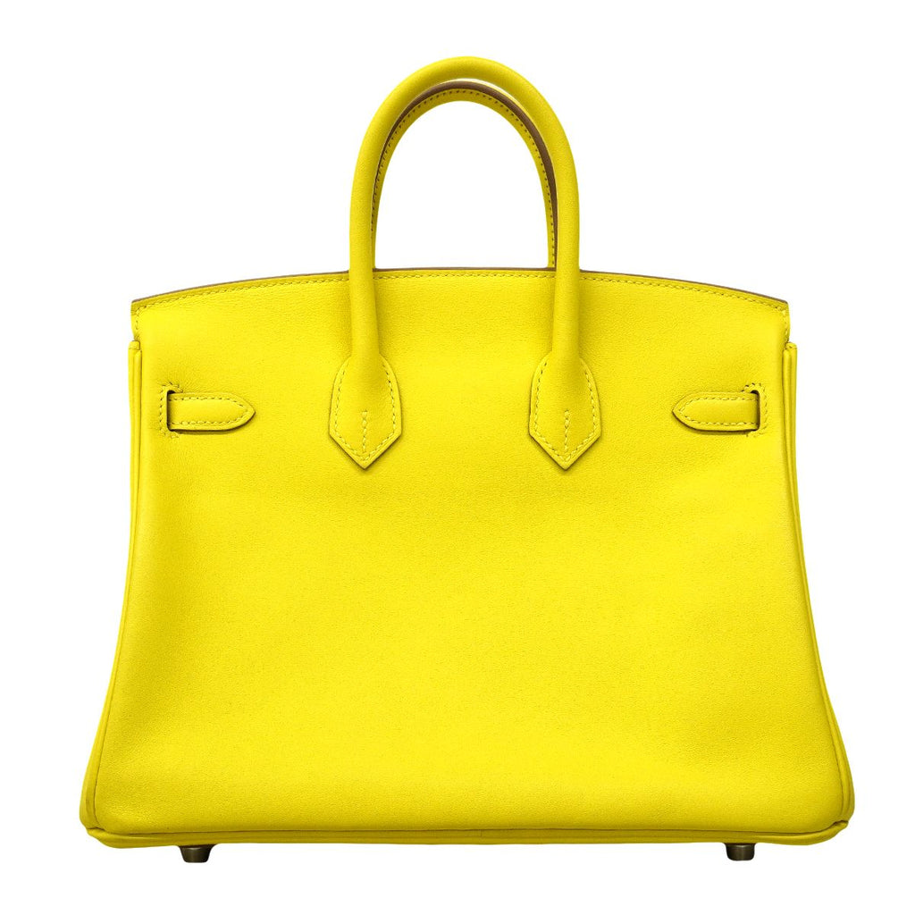 Hermes Handbag Birkin 25 Swift Lime Silver — view 8