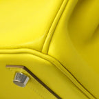 Hermes Handbag Birkin 25 Swift Lime Silver — view 6
