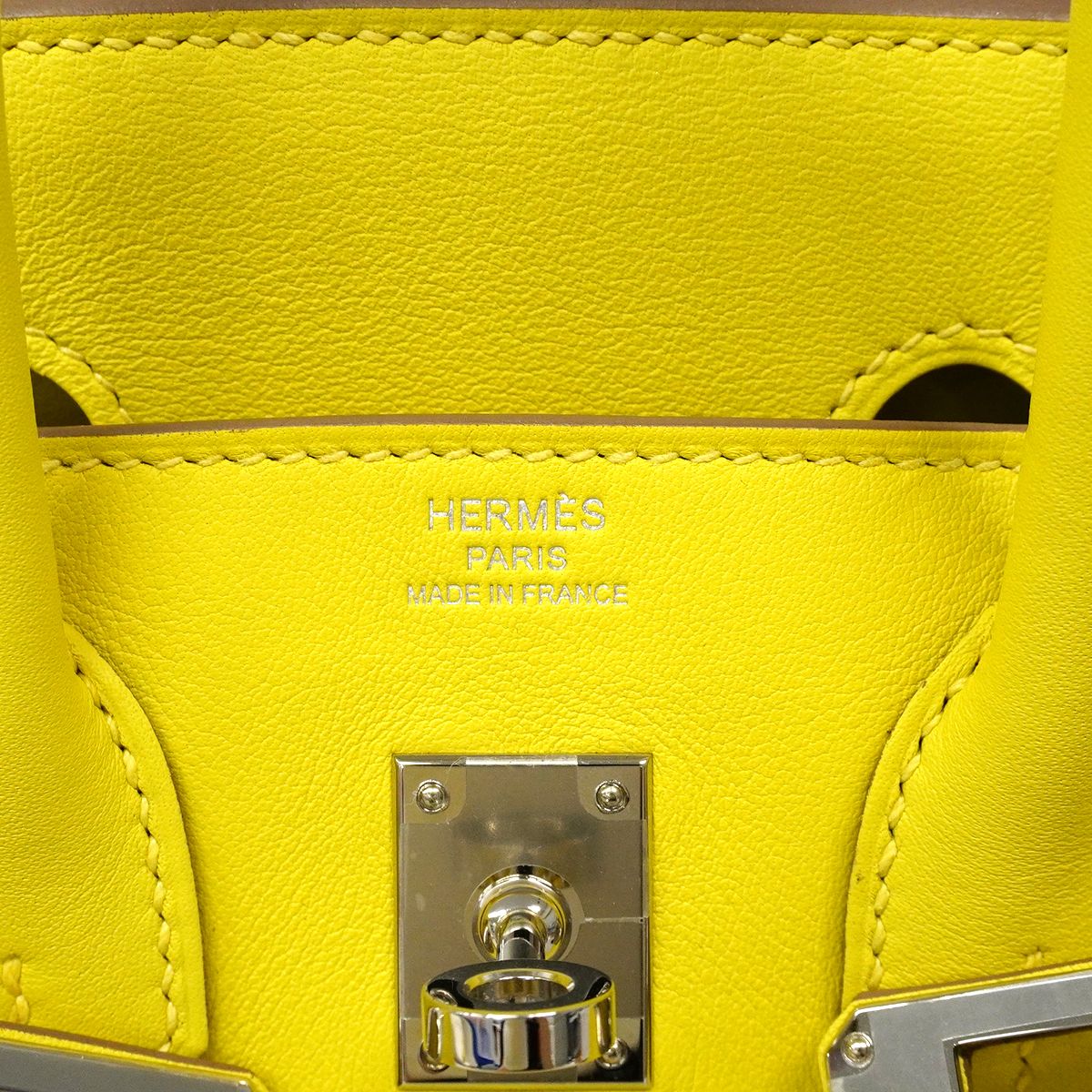 Hermes Handbag Birkin 25 Swift Lime Silver — view 5