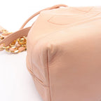 Chanel Shoulder Bag CC Logo Drawstring Light Pink Lambskin CC — view 6