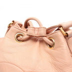 Chanel Shoulder Bag CC Logo Drawstring Light Pink Lambskin CC — view 7