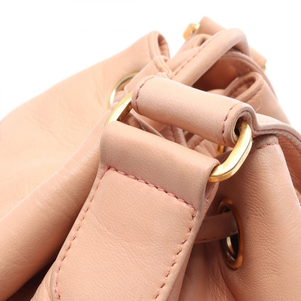 Chanel Shoulder Bag CC Logo Drawstring Light Pink Lambskin CC — view 8